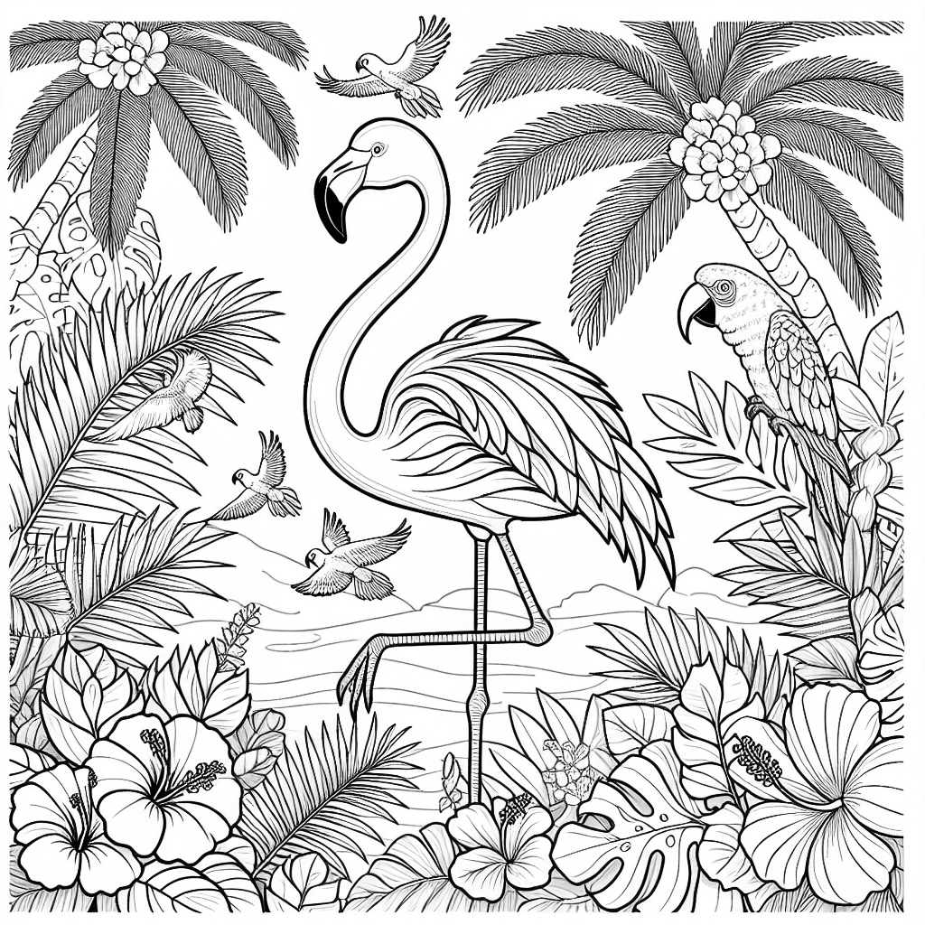 6 Flamingo Coloring Pages | ColorBliss