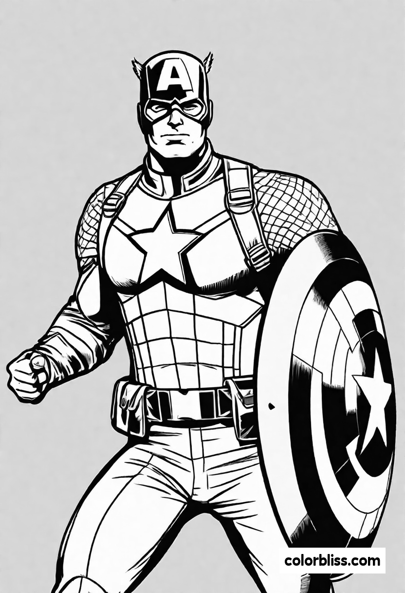 1 Captain America Coloring Pages | ColorBliss