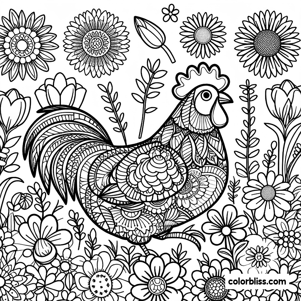 11 Chicken Coloring Pages | ColorBliss