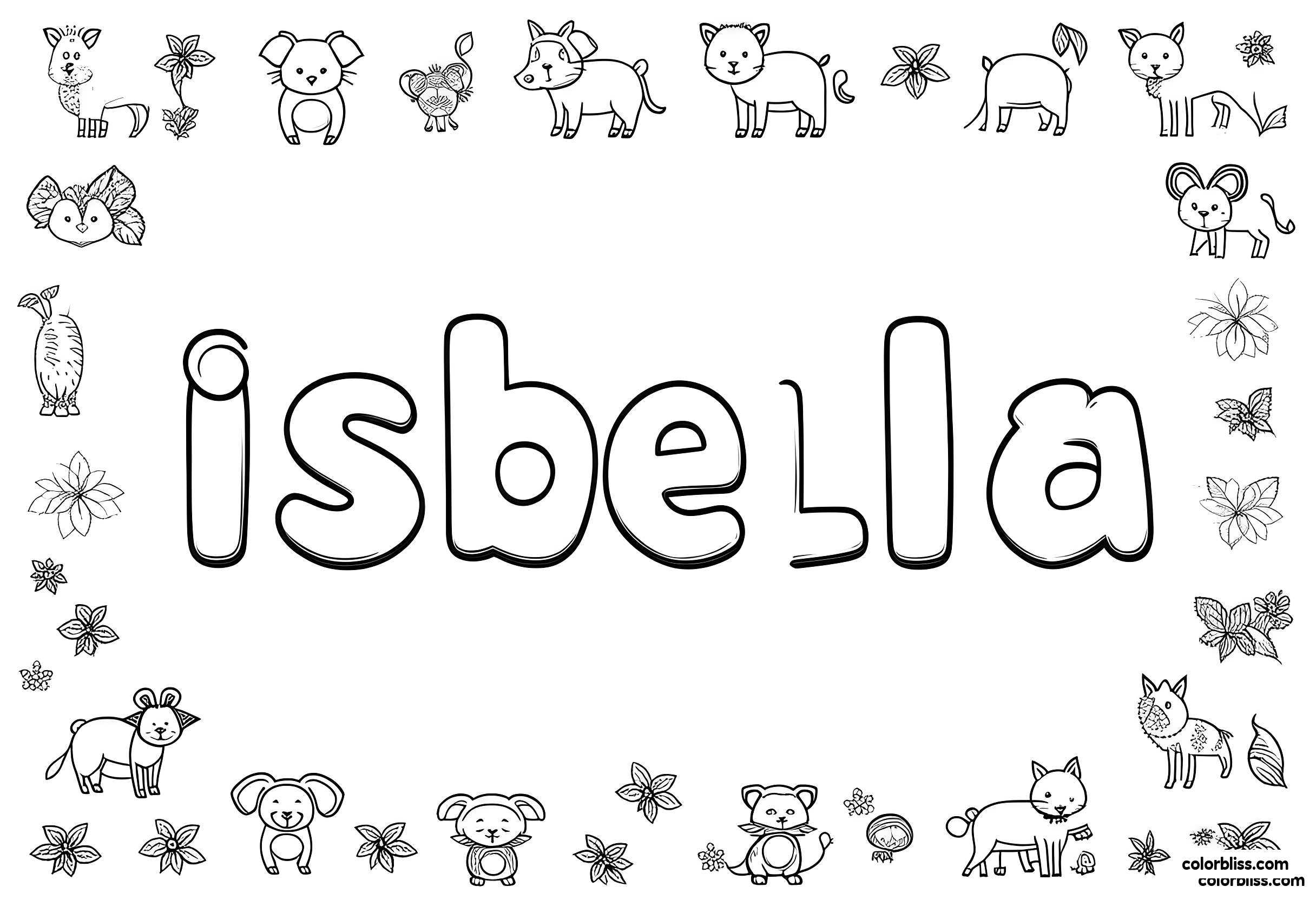 45 Name Coloring Pages | ColorBliss