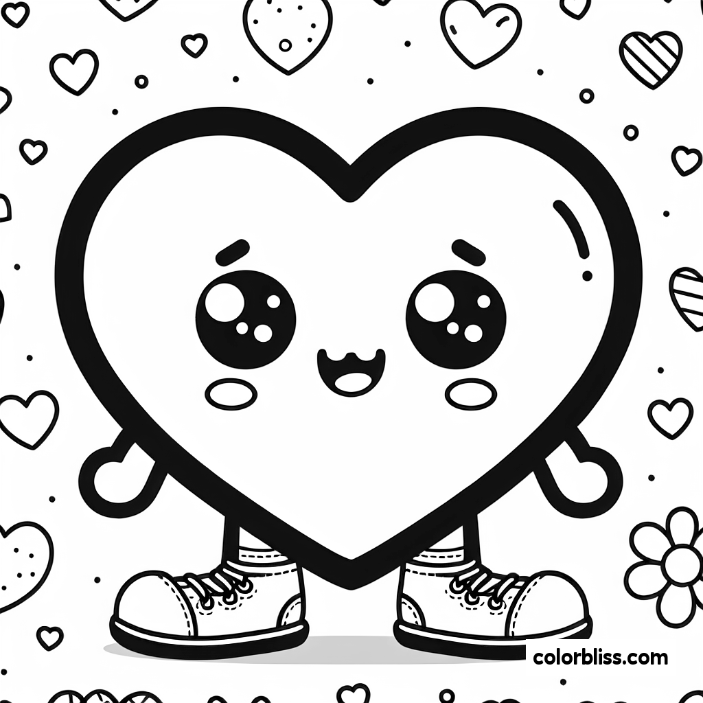 4 Heart Coloring Pages | ColorBliss