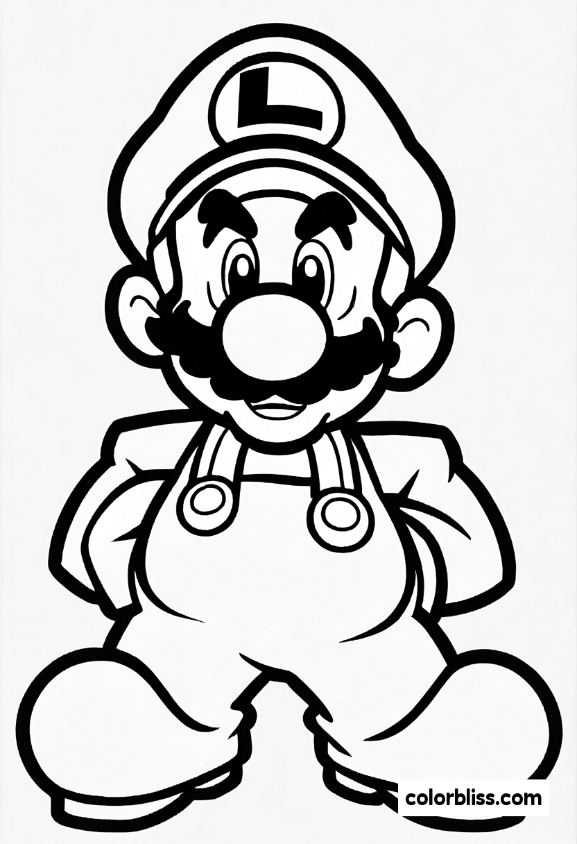 1 Luigi Coloring Pages | ColorBliss