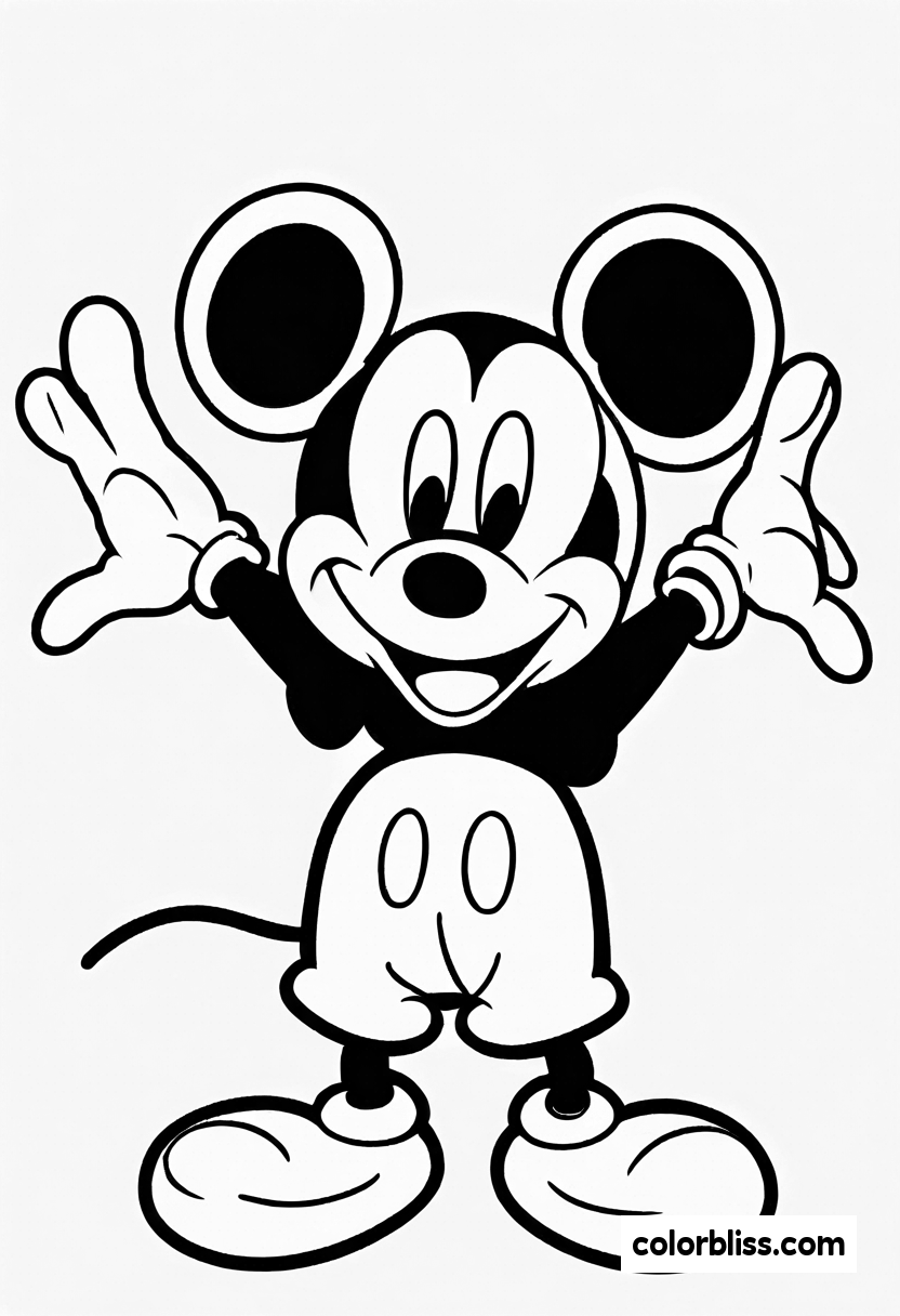 mickey mouse body parts clipart for kids