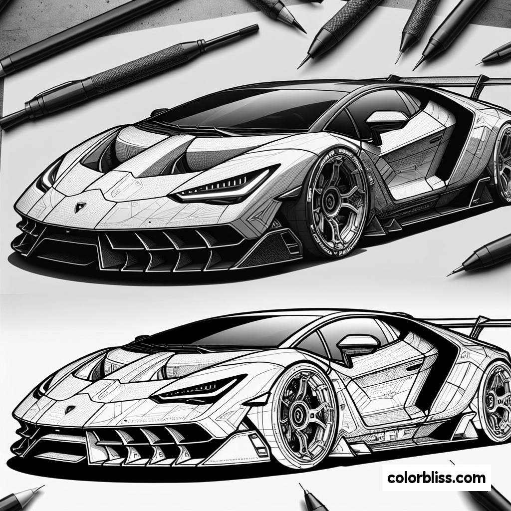 11 Lamborghini Coloring Pages | ColorBliss