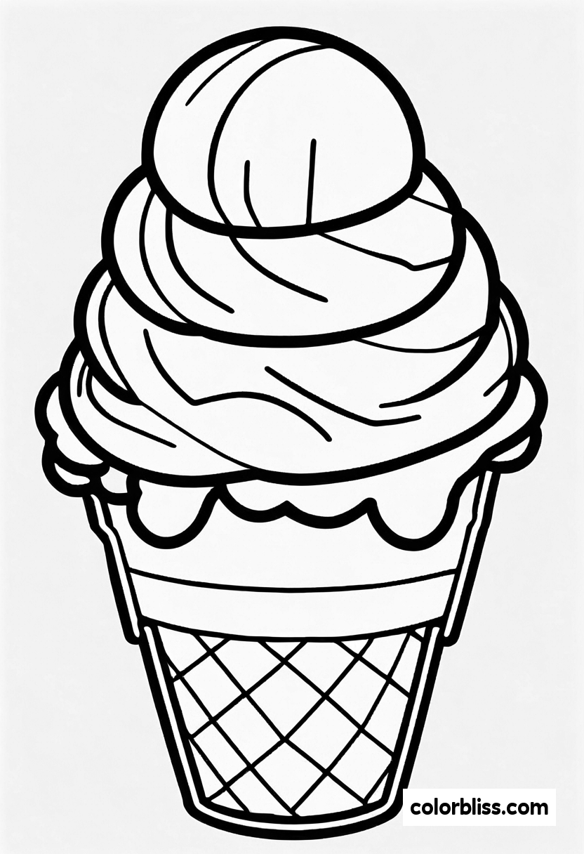 34 Ice Cream Coloring Pages | ColorBliss