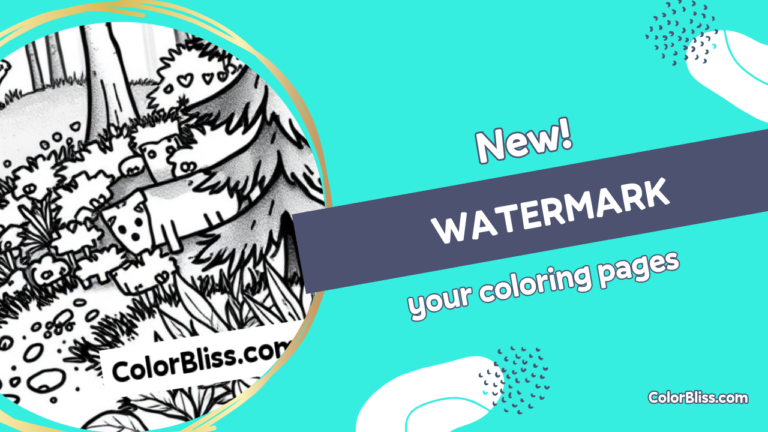 A coloring page of Changelog: Custom Watermarks