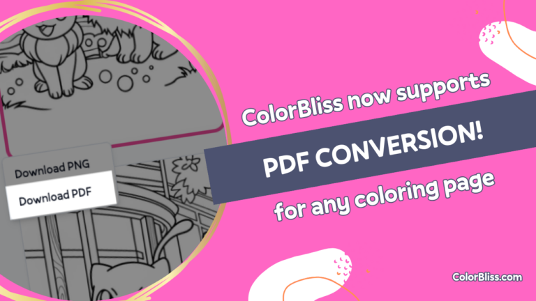 Download your coloring pages as PDFs