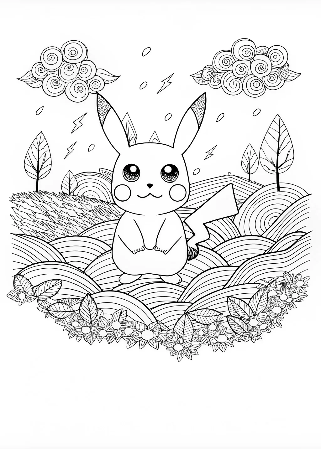 Pikachu’s Electrifying Coloring Adventure