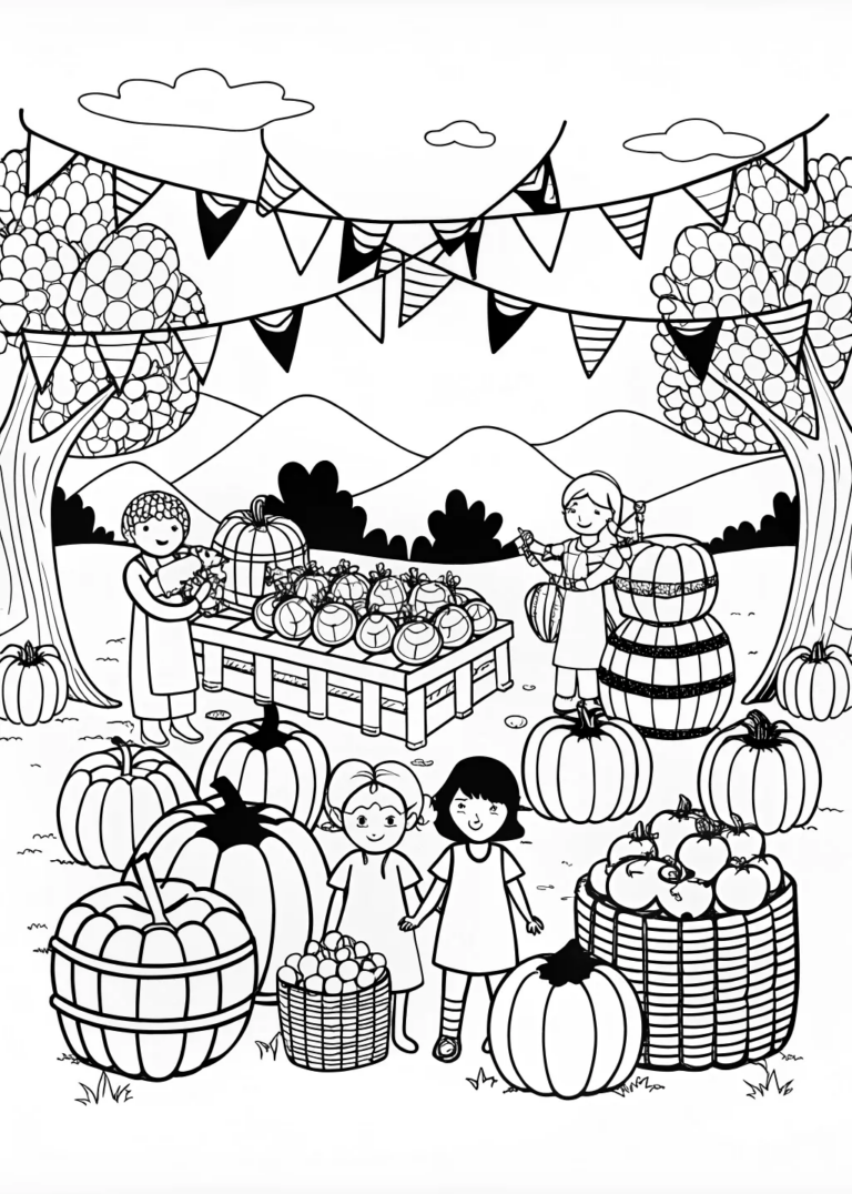 Autumn Harvest Festival Celebration coloring pages