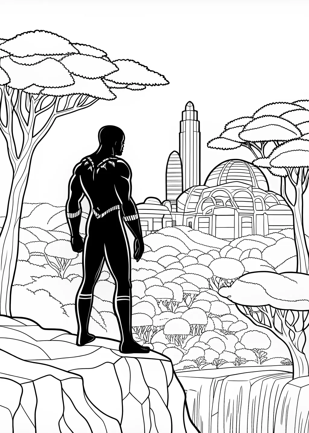 black panther coloring pages