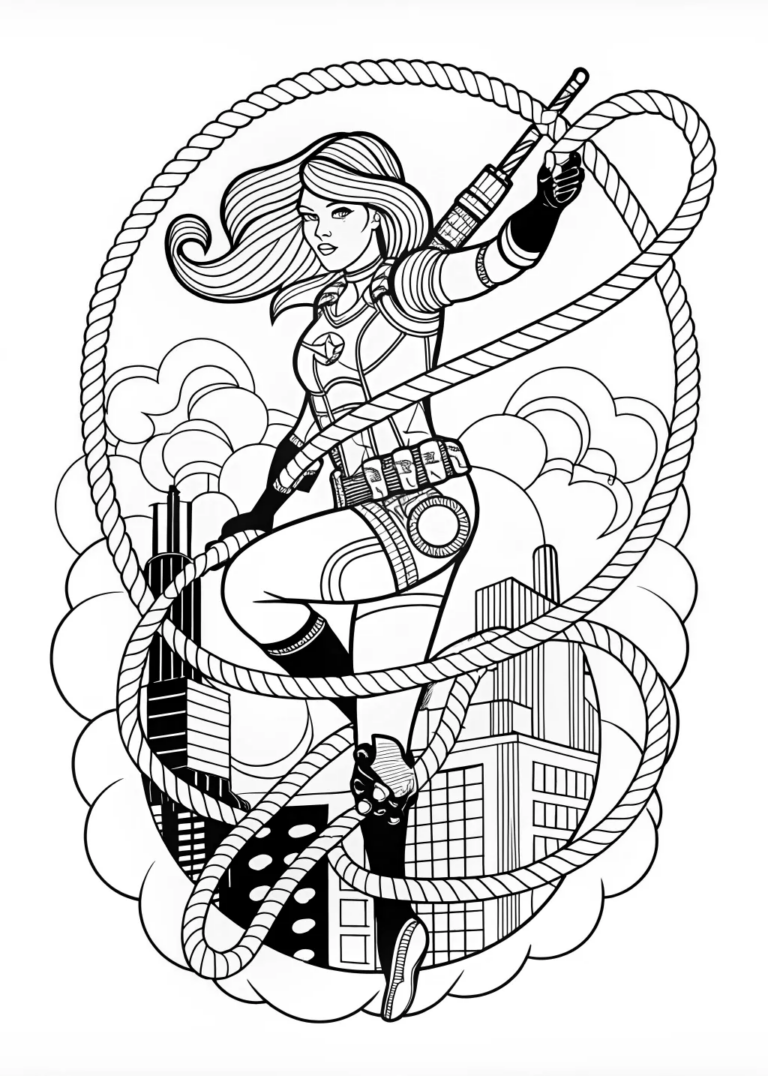 Black Widow coloring pages