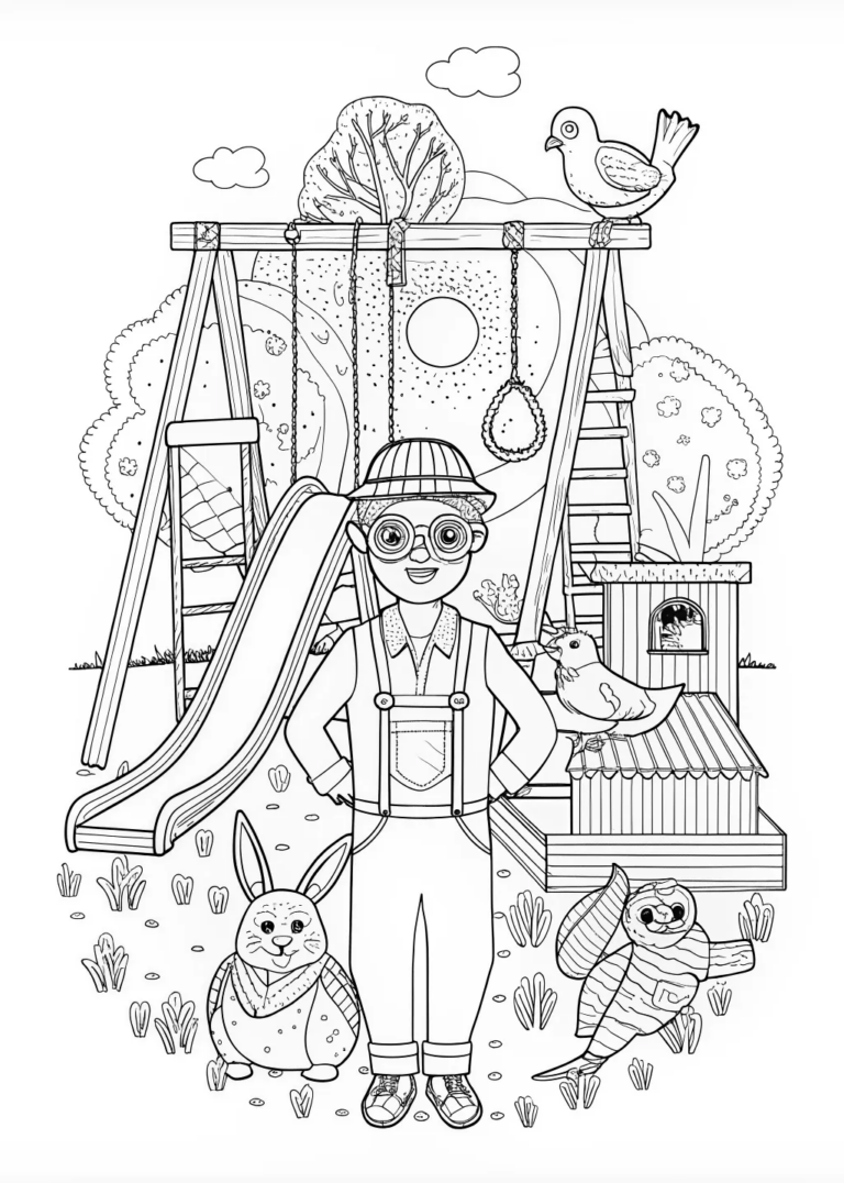 A coloring page of Mr. Pricklepants Coloring Fun!