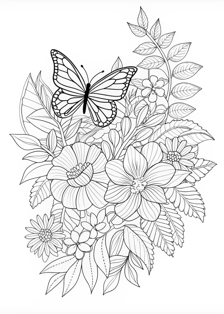 Blue Monarch Butterfly Coloring Page coloring pages