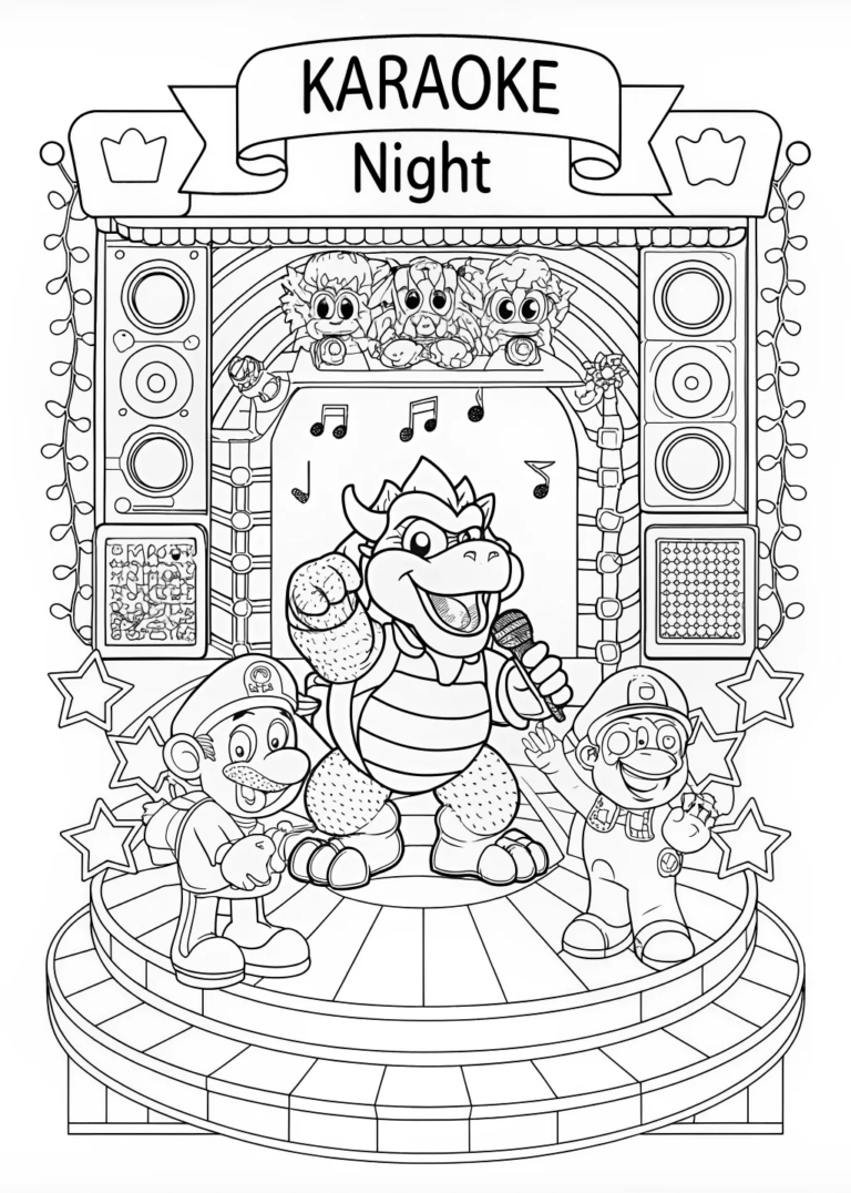 King Koopa’s Ready for Adventure! coloring pages