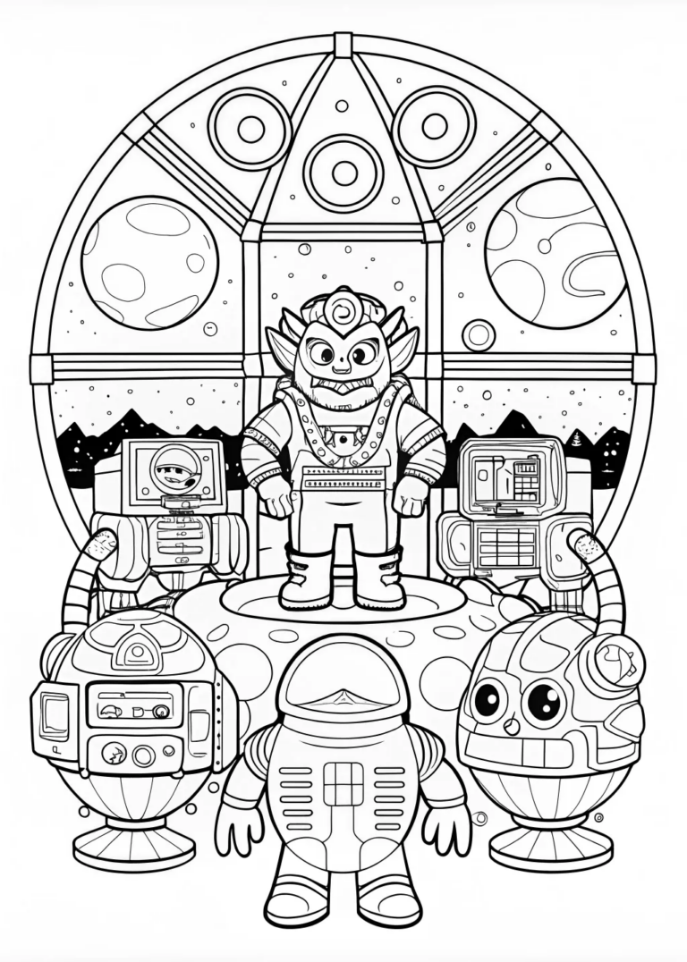 Bowser Conquers the Moon coloring pages