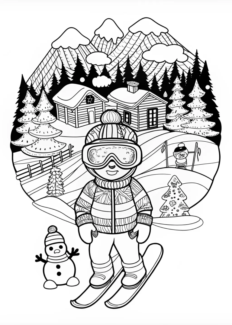 Bowser’s Mountain Adventure Coloring Page coloring pages