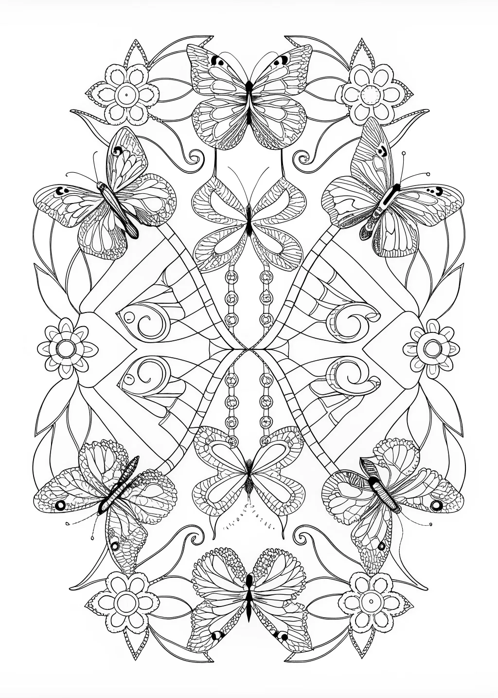 Butterfly Kaleidoscope Coloring Adventure