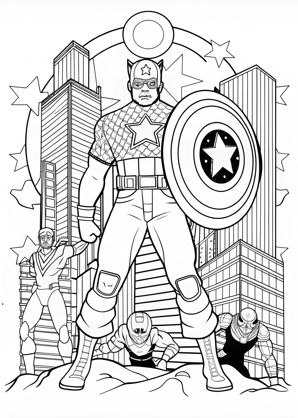 captain america coloring pages