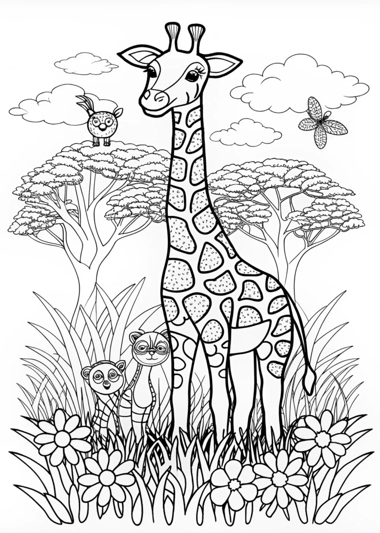 Color and Create with Gerry the Giraffe coloring pages