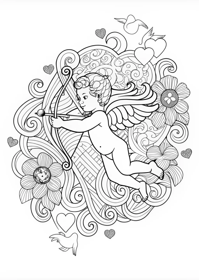 Cupid’s Arrow of Love coloring pages