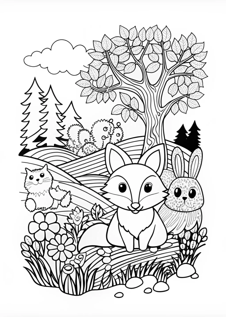 A coloring page of Adorable Baby Creature Coloring Page