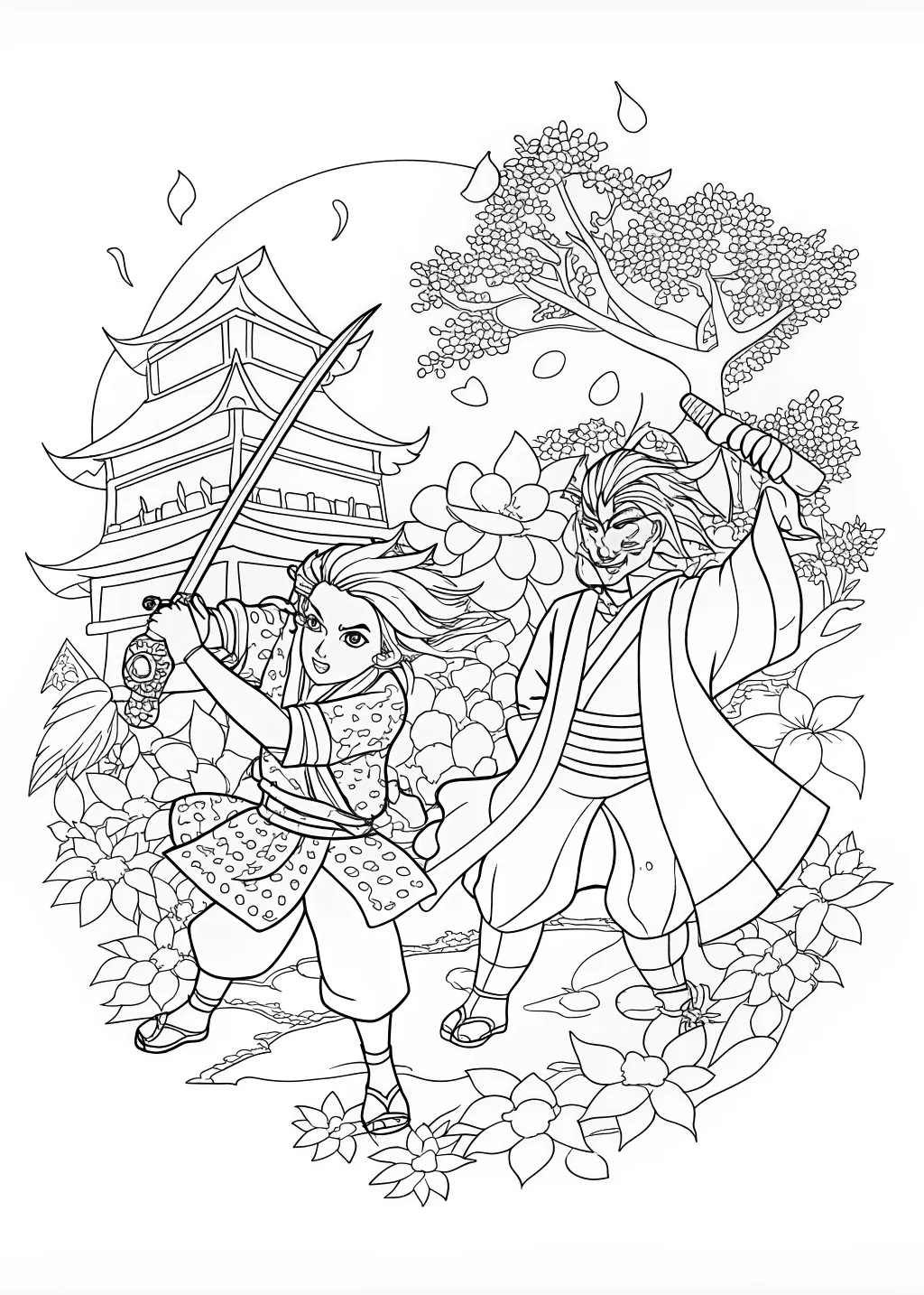 demon slayer coloring pages