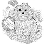 Adorable Puppy Coloring Page