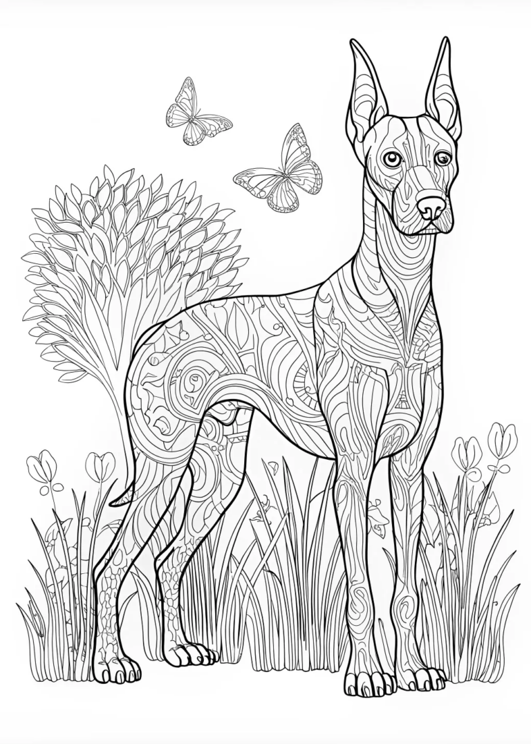 Puppy Rhodesian Ridgeback Coloring Page Detailed Rhodesian Ridgeback Coloring Page - Free & Printable