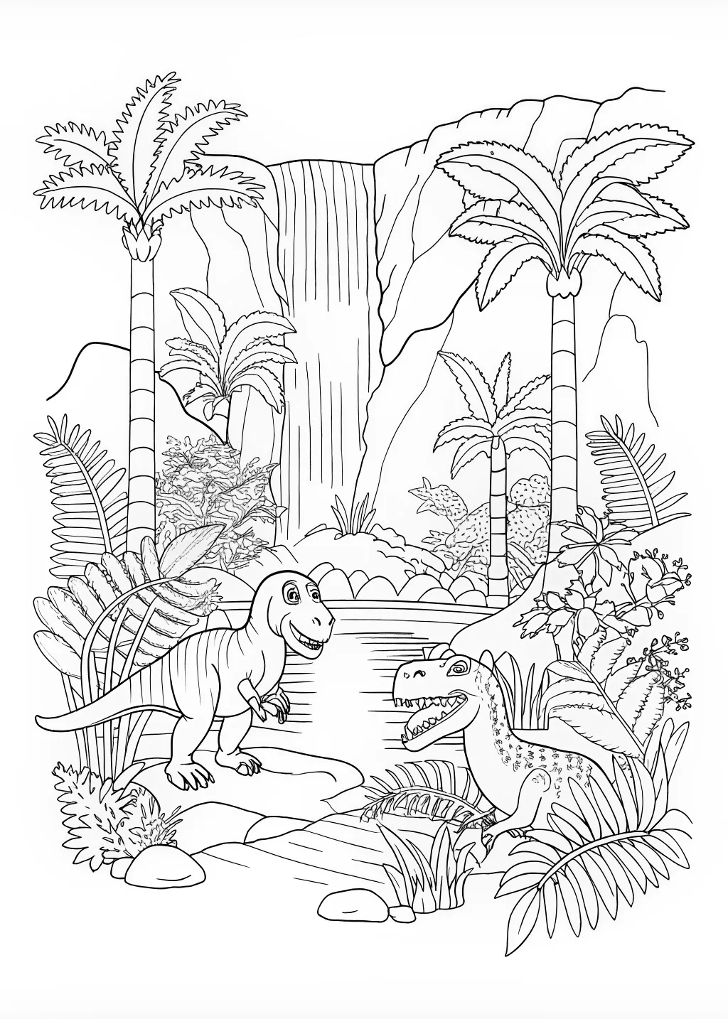 Dinosaur Adventure in the Jungle