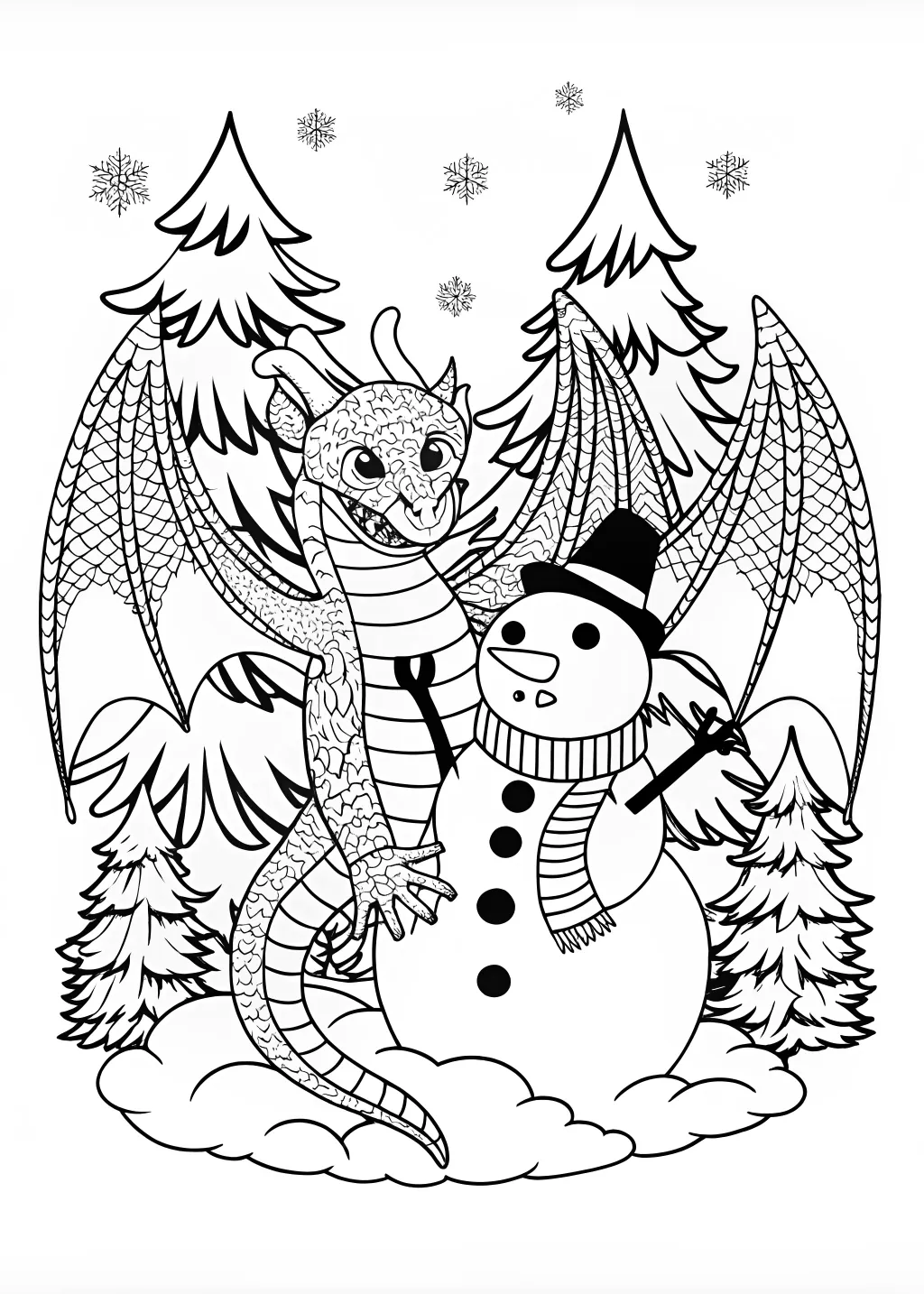 Dragon&#8217;s Magical Quest Coloring Page