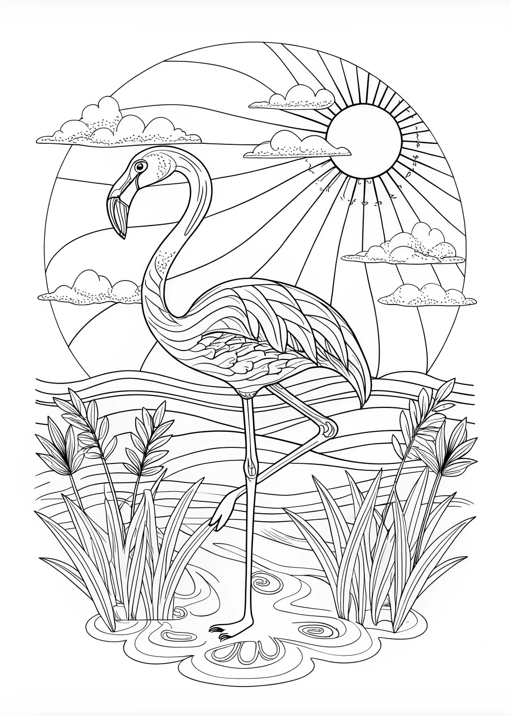 flamingo coloring pages