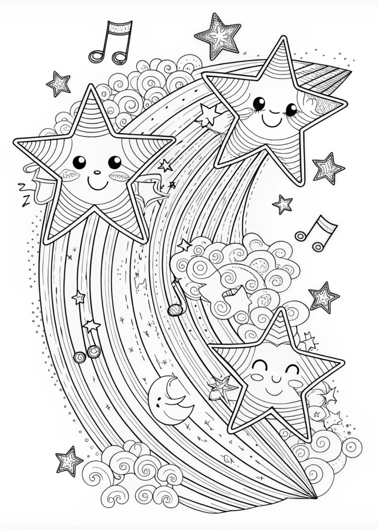 Starlight Dreams with Sparky the Star coloring pages