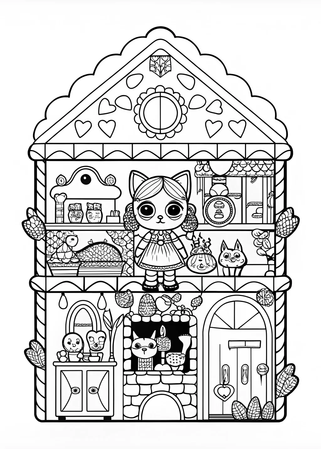 Victorian House Coloring Page