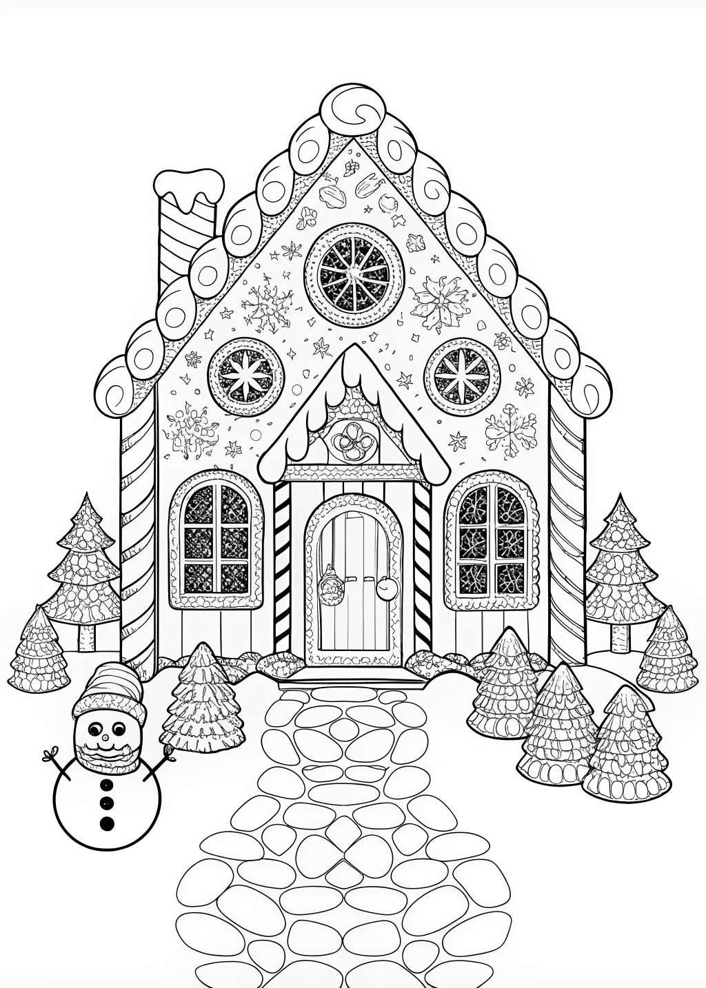 gingerbread house coloring pages