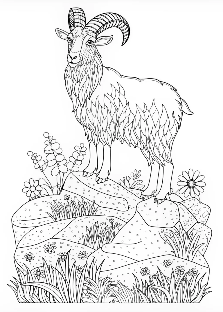 Majestic Ram Coloring Page coloring pages