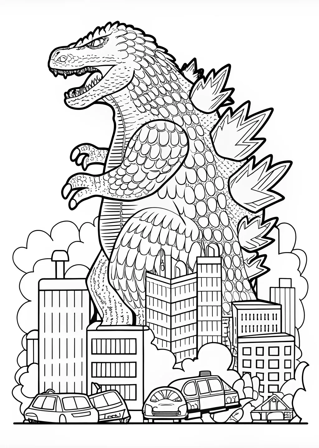 Godzilla Rampage in the City