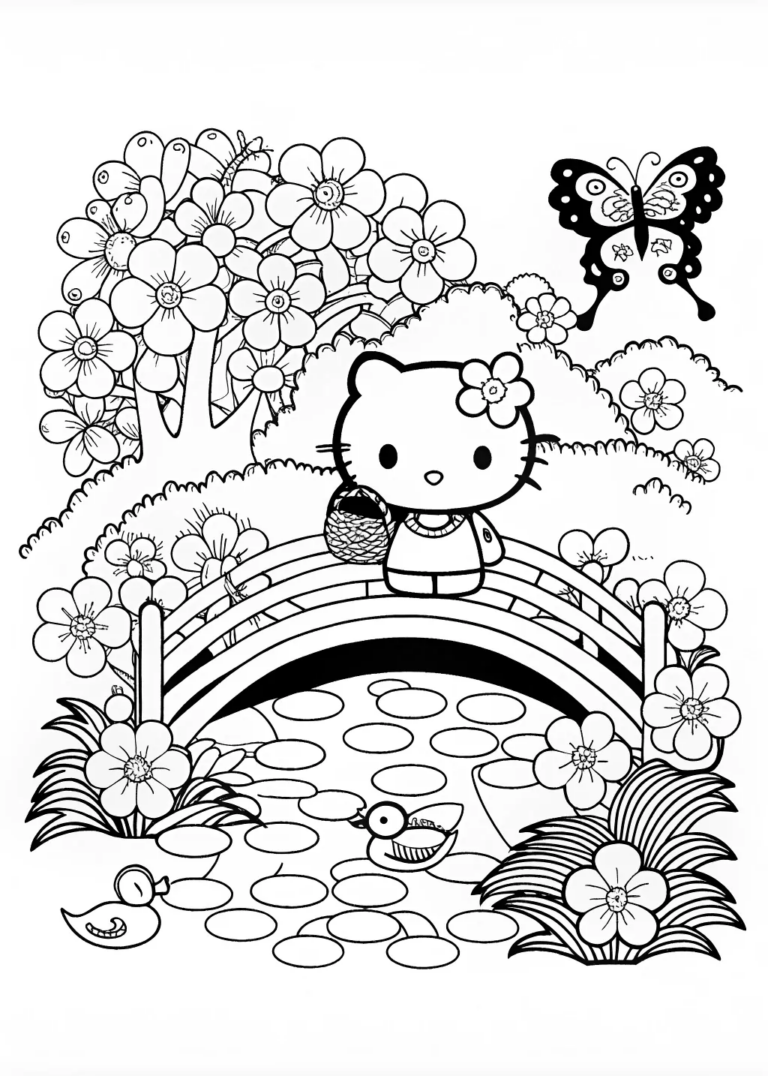 Hello Kitty’s Peaceful River Adventure coloring pages