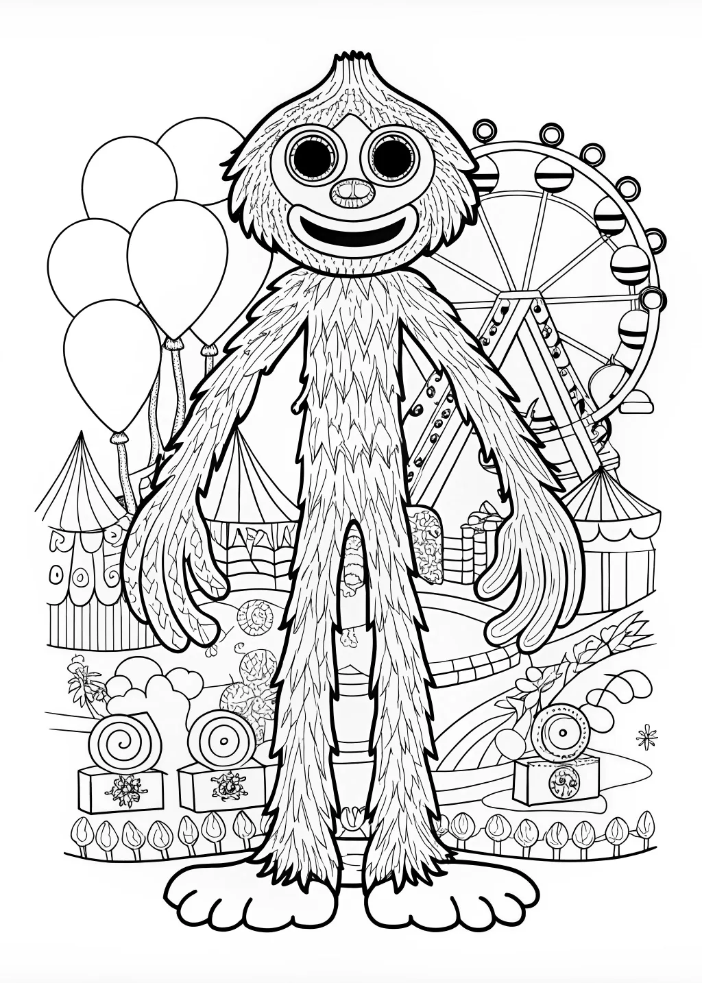 huggy wuggy coloring pages