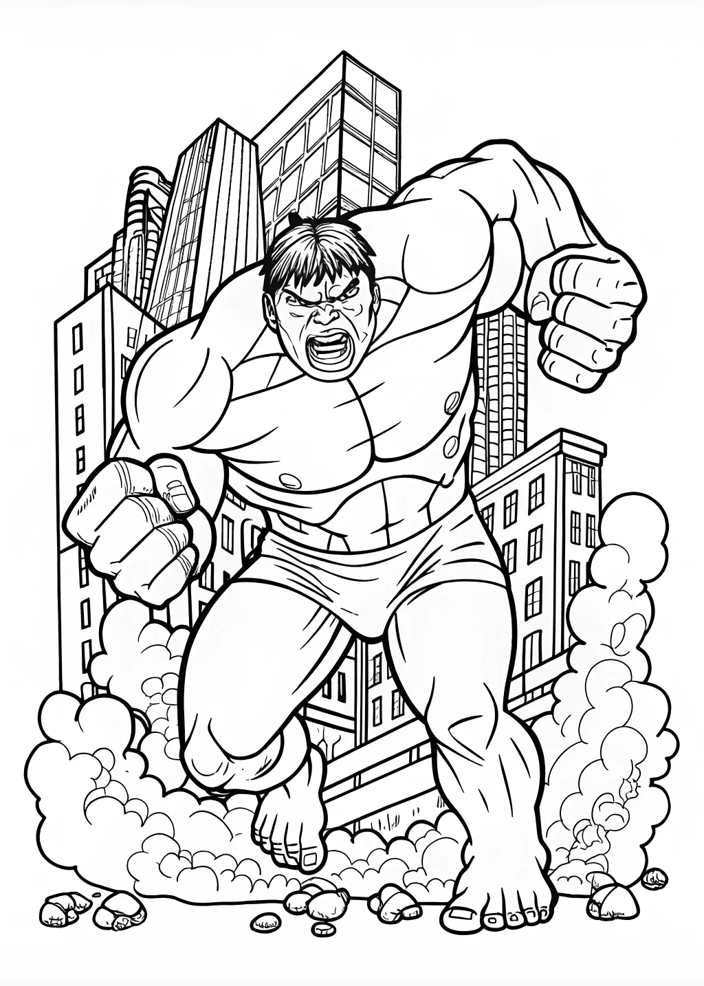 Mighty Bulldog Protector Coloring Page