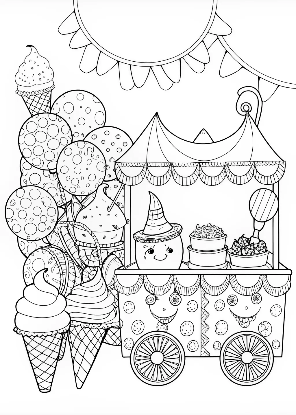 Cupcake Sweetness Coloring Page