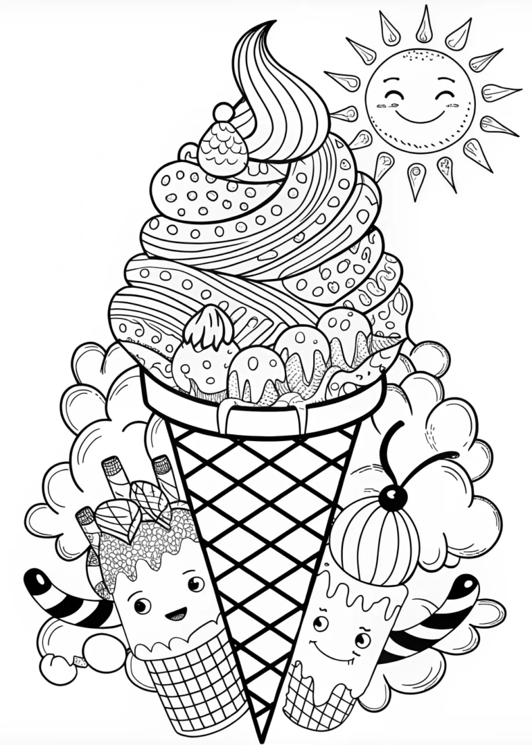 Ice Cream Cone Coloring Page coloring pages