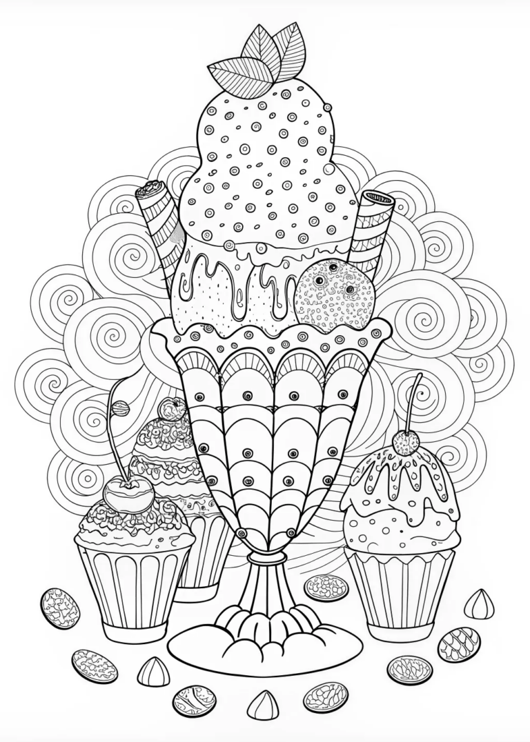 Ice Cream Spectacle coloring pages