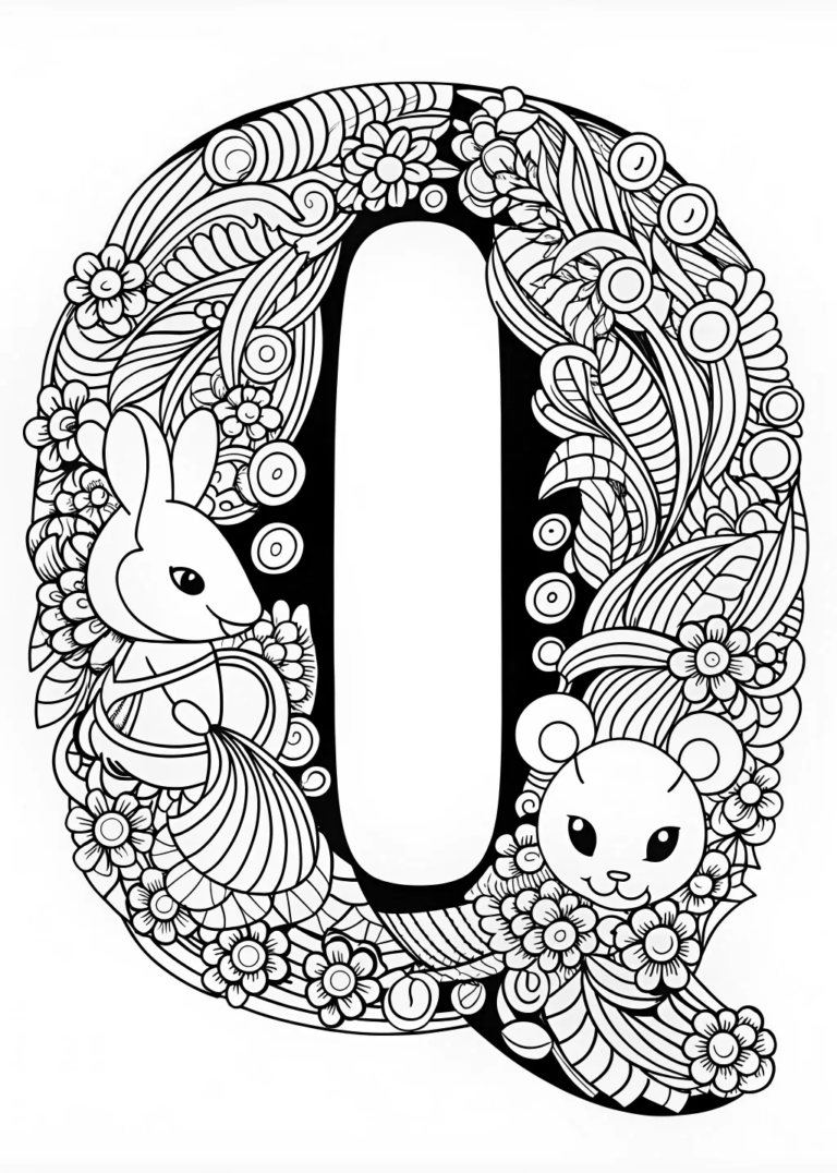 Letter Q Fun Coloring Page coloring pages