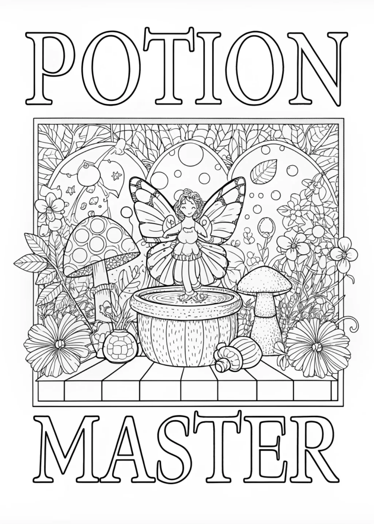 Magical Fairy Potion Crafting coloring pages