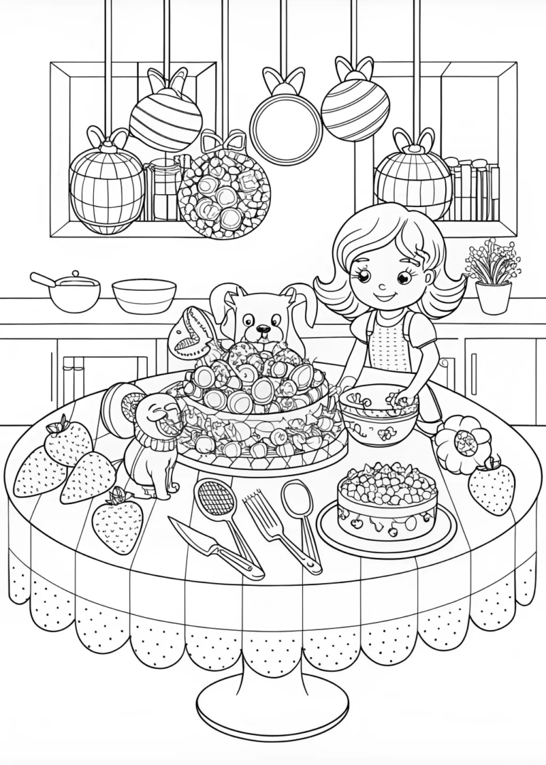 Mealtime Fun with Little Aisha coloring pages