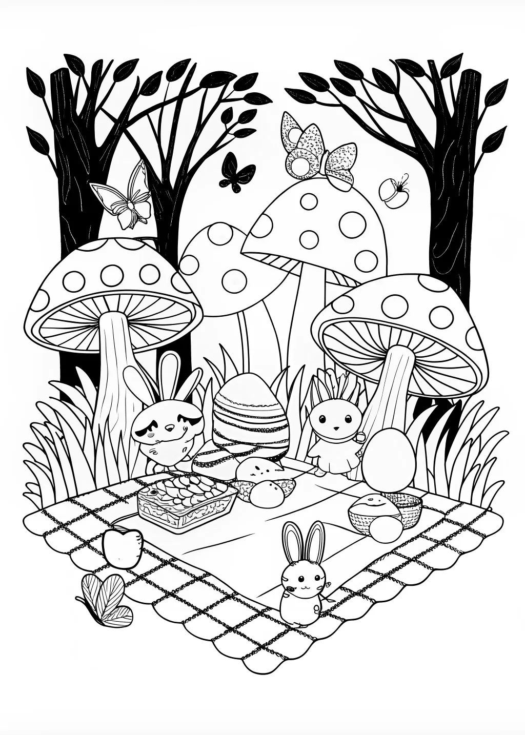 Magical Mushroom Forest Picnic