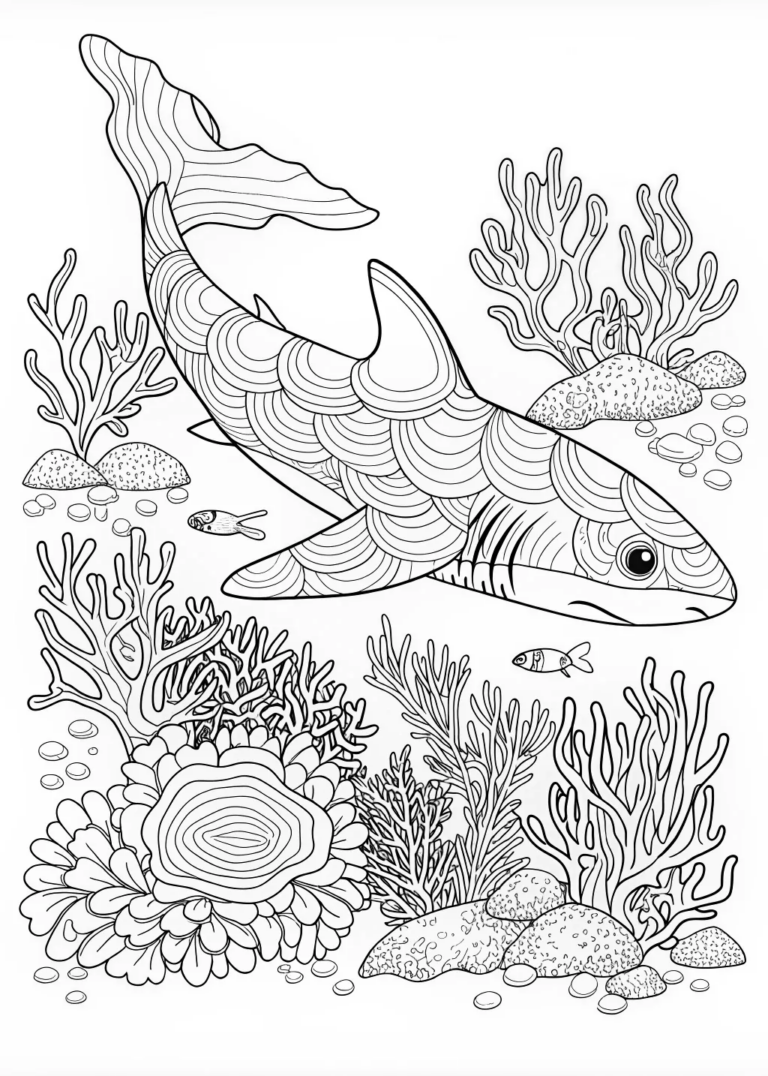 Hammerhead Shark Adventures Underwater coloring pages