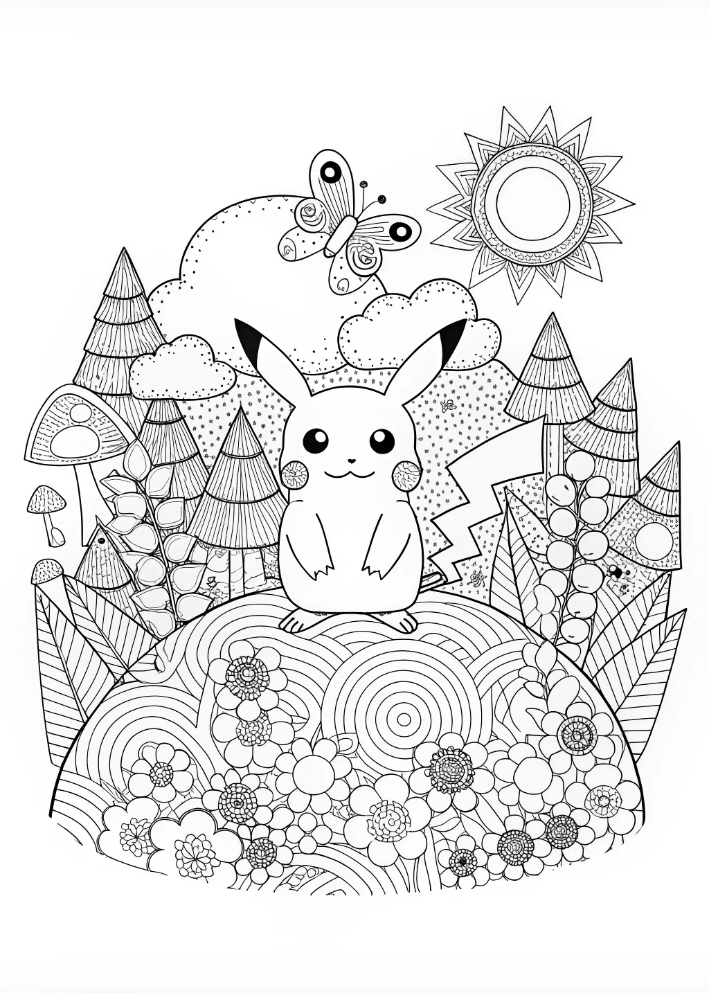 Pikachu&#8217;s Cheerful Coloring Adventure