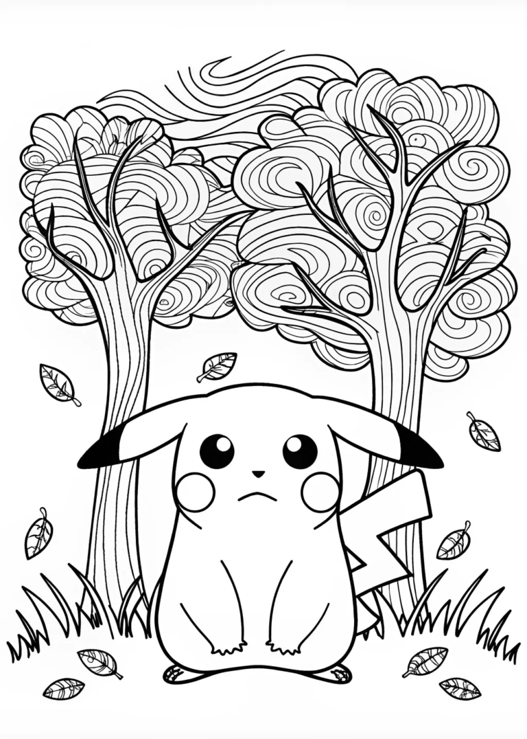 Pikachu Coloring Fun: Electric Adventure! coloring pages