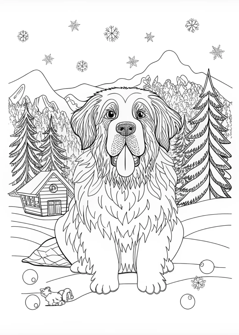 Saint Bernard Coloring Page coloring pages